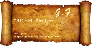 Gödri Fatime névjegykártya